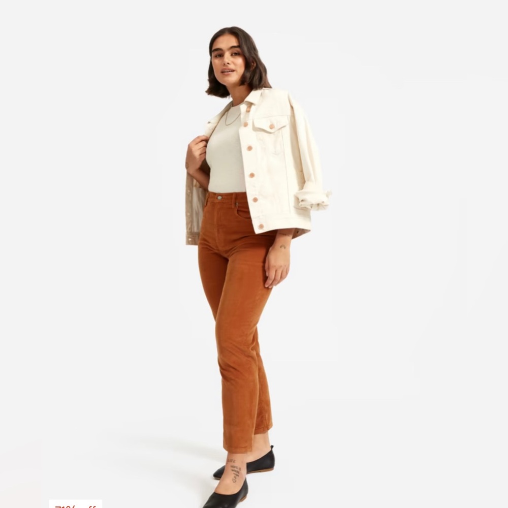 Everlane corduroy orange pant